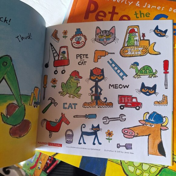 13 Pete & Splat The Cat & Bad Kitty Book Lot 7 Are Oversized 1 Lift Flap Reading - Picture 7 of 8